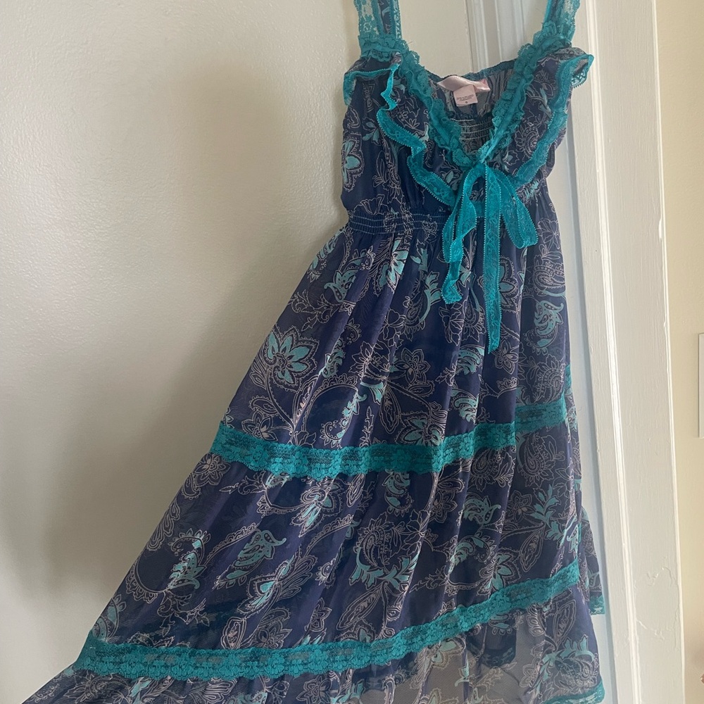 Victoria's Secret Teal and Navy Lace Dress